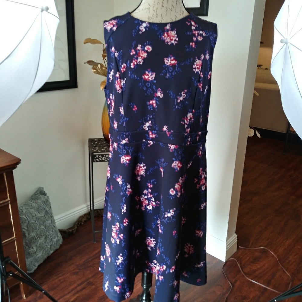 Roz & Ali Floral Midi Dress. Sz. 16W